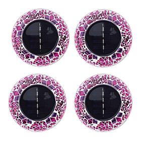 Bell + Howell Mosaic Solar Disk Lights - 4-pack