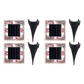 Bell + Howell Square Mosaic Solar Disk Lights 4-pack