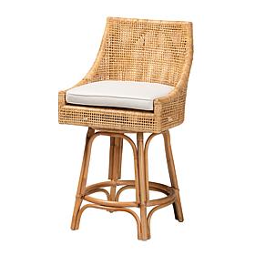 Bella Natural Rattan Counter Stool with Swivel Seat