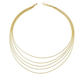 Bellezza 18" Bronze Multi-Strand Snake Chain Necklace