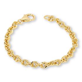 Bellezza Bellissima Bronze Diamond-Cut Disco Chain Bracelet