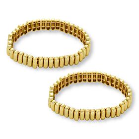 Bellezza Bronze 2-piece Stretch Bracelet Set