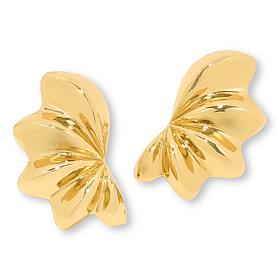 Bellezza Bronze Half-Flower Stud Earrings