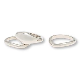 Bellezza Bronze Polished Puffy Ring 3-piece Set