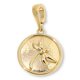 Bellezza Bronze Round Hammered Enhancer Pendant