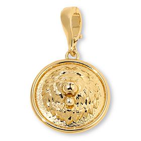 Bellezza Bronze Round Hammered Enhancer Pendant