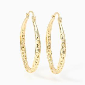 Bellezza Bronze Twinkle Round Hoop Earrings