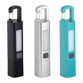 Bell+Howell Rechargeable Torch Flashlight with Carabiner - Set of 3