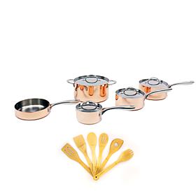 Berghoff Copper Tri-Ply 15pc Cookware Set, Non-Hammered