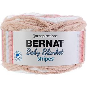 Bernat Baby Blanket Stripes Yarn - Coral Bells