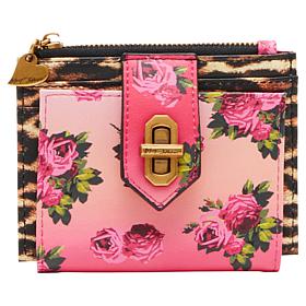 Betsey Johnson Leopard Floral Bifold Wallet