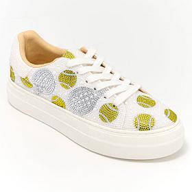 Betsey Johnson Sidny Rhinestone-Encrusted Sports Platform Sneaker