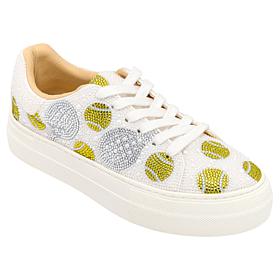 Betsey Johnson Sidny Rhinestone-Encrusted Sports Platform Sneaker