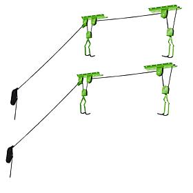 Bike Lane Bike Hoist with Overhead Pulley System 2-Pack