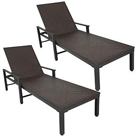 Biscayne 2pc Wicker Chaise - Aspect Living