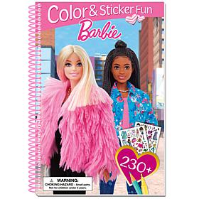 book n app Color and Sticker Fun Barbie Spiralbound Book