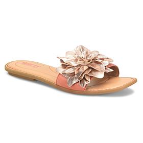 Born Hibiscus Floral-Design Leather Sandal