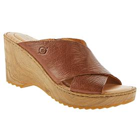 Born® Nora Handcrafted Leather/Suede Wedge Sandal