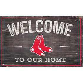 Boston Red Sox Welcome To Our Home Sign 11x19