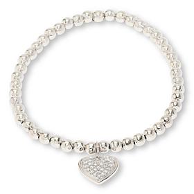 Bright Halo 0.26cttw Heart Stretch Bracelet