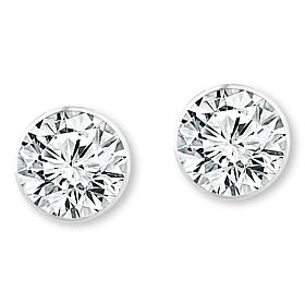 Bright Halo Lab Grown Diamonds 14K 3ctw Bezel-Set Stud Earrings