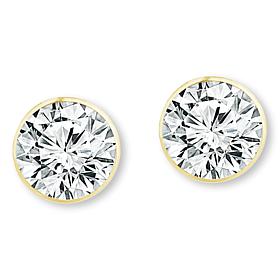 Bright Halo Lab Grown Diamonds 14K 3ctw Bezel-Set Stud Earrings
