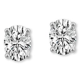 Bright Halo Lab Grown Diamonds 14K Gold 4ctw Round Stud Earrings