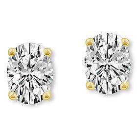 Bright Halo Lab Grown Diamonds 14K Gold 4ctw Round Stud Earrings