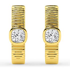 Bright Halo Lab Grown Diamonds 1ctw Cushion Cut Hoop Earrings