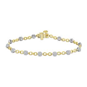 Bright Halo Lab Grown Diamonds 1ctw Tennis Bracelet