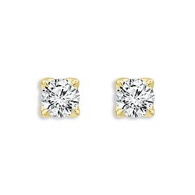 Bright Halo Lab Grown Diamonds .25ctw Round Shape Stud Earrings