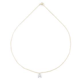 Bright Halo Lab Grown Diamonds Sterling Silver Initial Necklace