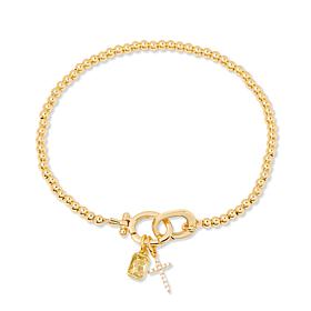 brook & york Josephine Cross Birthstone Bead Bracelet