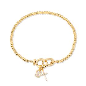 brook & york Josephine Cross Birthstone Bead Bracelet