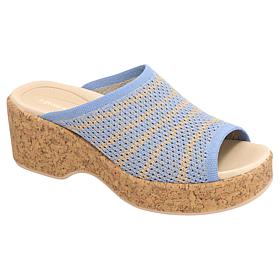 BZees® Very Ready Cork Wedge Platform Sandal w/Air Step™ Technology