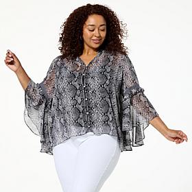 C Wonder Chiffon Drama Top