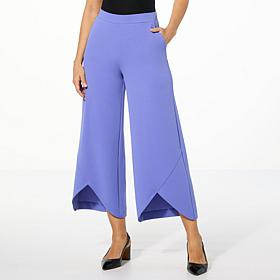C Wonder Crepe Knit Wide Leg Trouser Pant