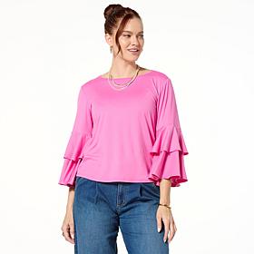 C Wonder Flounce Sleeve Top