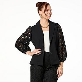 C Wonder Mixed Media Blazer