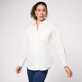 C. Wonder Poplin Embroidered Blouse
