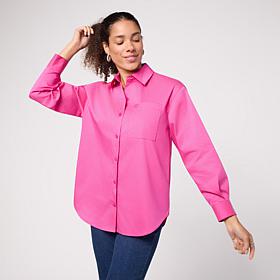 C. Wonder Poplin Embroidered Blouse