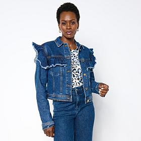 C Wonder Ruffle Denim Jacket