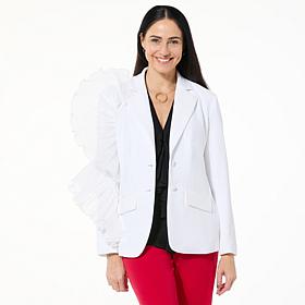 C Wonder Runway Mixed Media Blazer