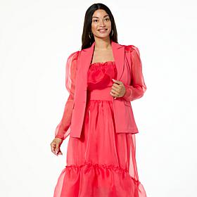 C Wonder Runway Mixed Media Blazer