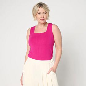 C Wonder Square-Neck Sweater Knit Tank