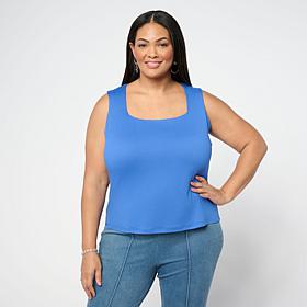 C Wonder Yummy Knit Square-Neck Tank