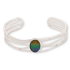 Canadian Ammolite Gems Oval Ammolite Cuff Bracelet
