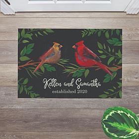 Cardinal Couple Personalized Standard Doormat