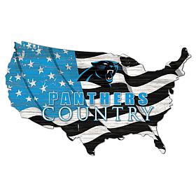 Carolina Panthers USA Shape Flag Cutout 