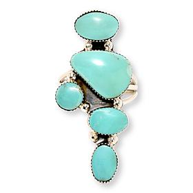 Chaco Canyon Campitos Turquoise 5-Stone Freeform Ring